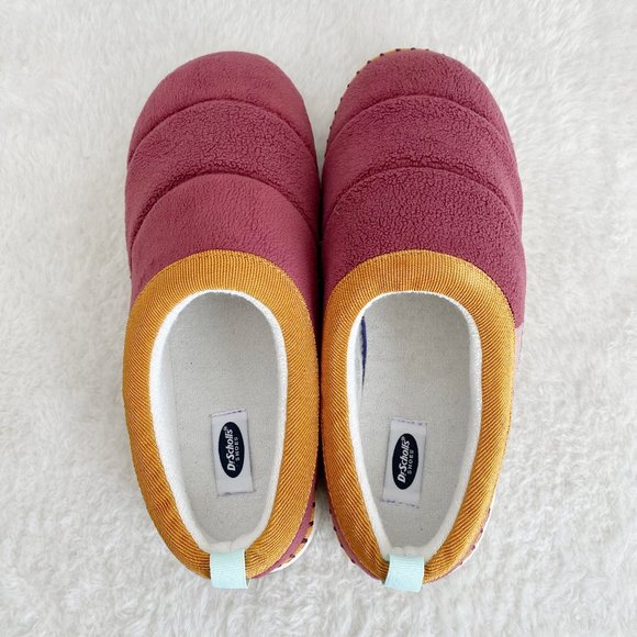 DR. SCHOLL'S Women's Cozy Vibes Slippers, Shearling, Burgundy, Size 8/8.5/9/9.5 - Picture 5 of 7